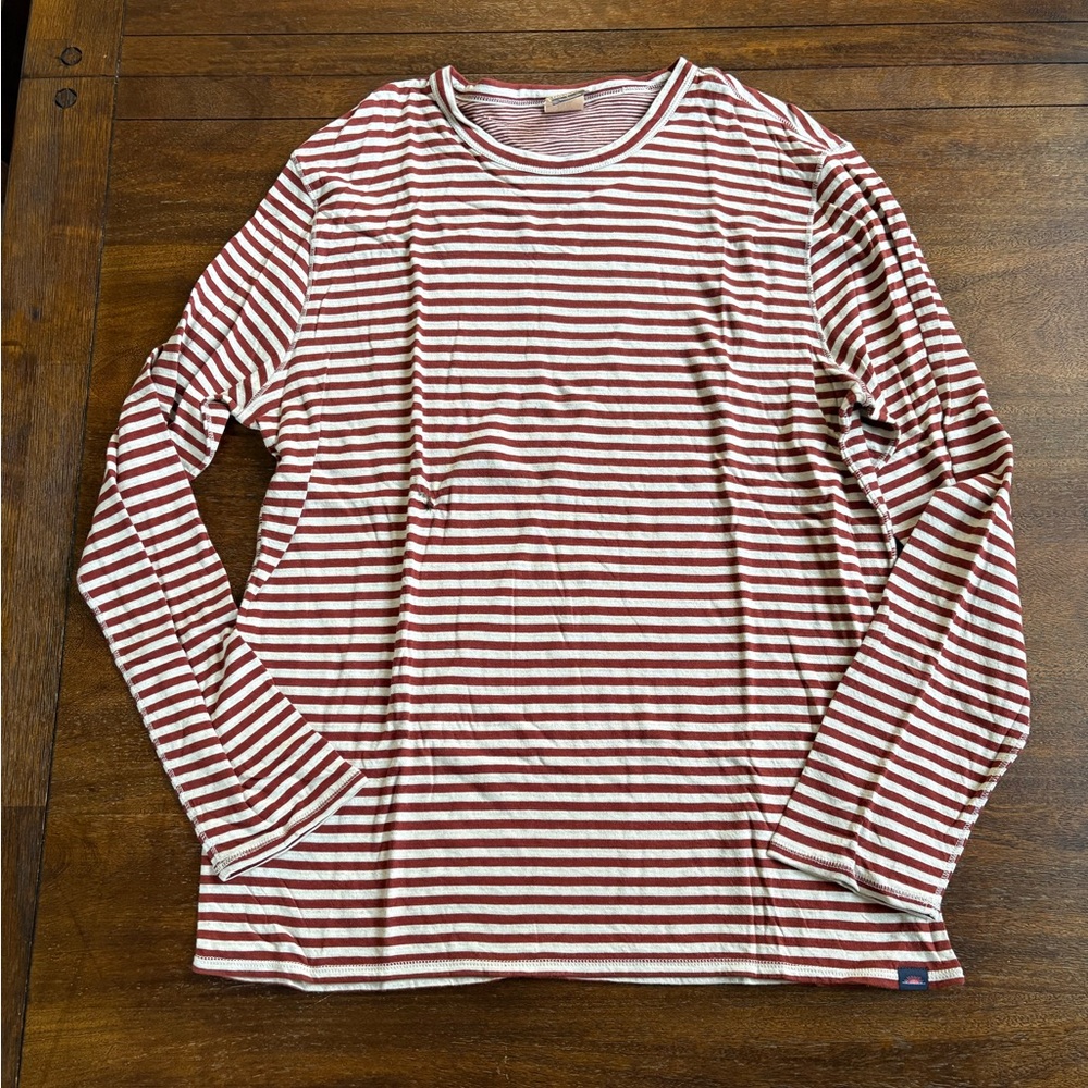 Faherty Cloud Long Sleeve Reversible Striped Tee … - image 2